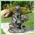 Bronze Garden Decoration Playing Children Statue